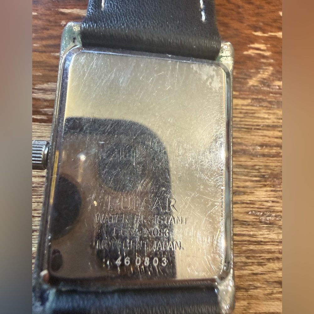 Vintage Rectangular Pulsar Silver Watch - image 4